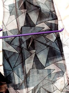 black and white orginal chiffon saree
