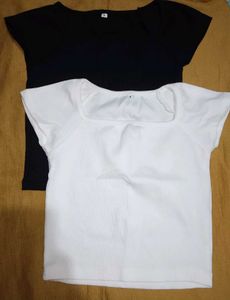 CROP TOPS COMBO BLACK/WHITE (S)