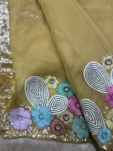 party wear sequins saree