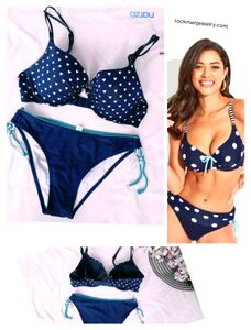 Navy & White Heart Bikini Set