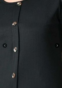 Classic Black Button-Up Top