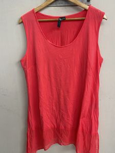 Coral Sleeveless Flowy Top