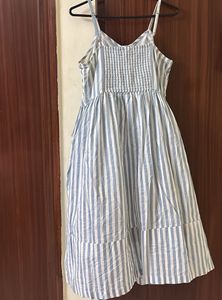Blue &amp; White Striped Sundress