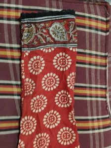 Red Floral Print Kurta