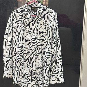 Men's Abstract Print Long Sleeve Shirt