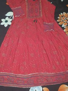 Red Anarkali Kurta