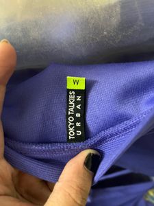 TOKYO TALKIES BRANDED Royal Blue Sleeveless Mock N
