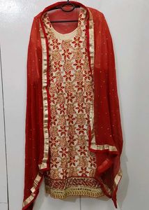 Embroidered Kurta Set with Dupatta salvar