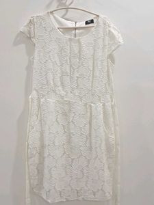Elegant White Lace Dress