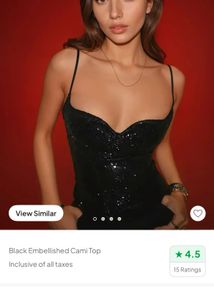 sequin sweetheart corset back top