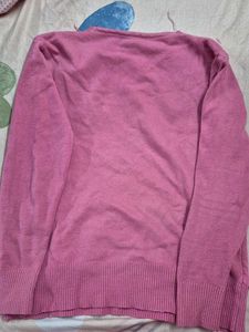Pink Embellished Knit Sweater