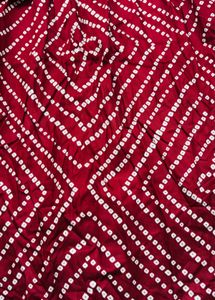 Maroon Bandhani Print Kurta