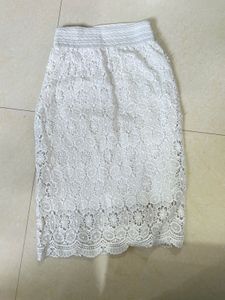 White Lace Skirt