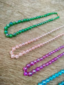 Set of Colorful pure crystal beaded chains
