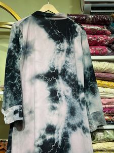 Stylish Tie-Dye Kurta with Embellishments