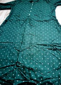 Fusion Green Printed Kurta