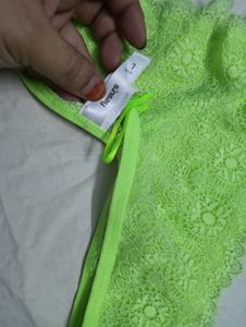 💛 Lime Green Lace Bikini Briefs