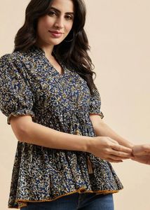 Stylish Printed Top with Tassels