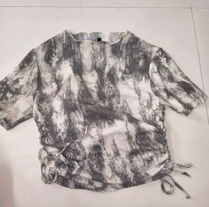 Tie-Dye Ruched T-Shirt