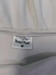 White One Shoulder Ruffle Crop Top