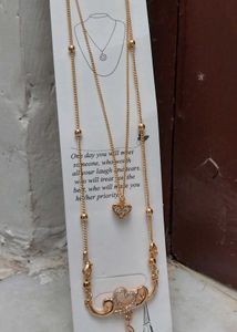 Elegant Double Layered Heart Necklace