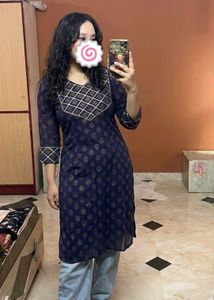 Elegant Blue Printed Kurta