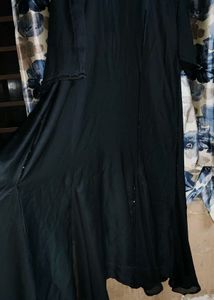 Elegant Black Embellished Fabric abaya 😍😍😍