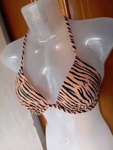 Tiger Print Bikini Top