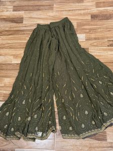 Embellished  suit and sharara (stitched )Set with