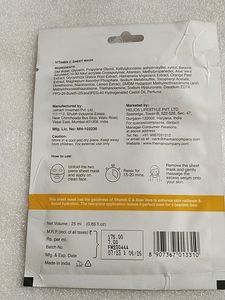 Vitamin C Face Sheet Mask