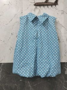 Cute Polka Dot Sleeveless Top