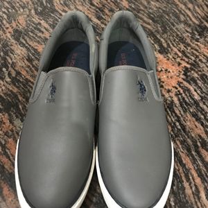 USPA Men's Grey Slip-On Shoes