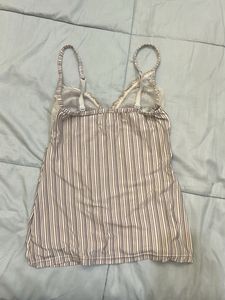 Striped Button-Up Camisole Top
