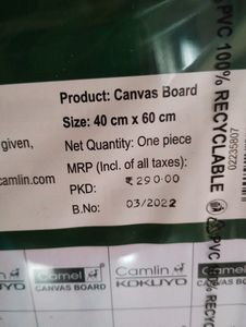 Canvas Board (Camel Brand) New