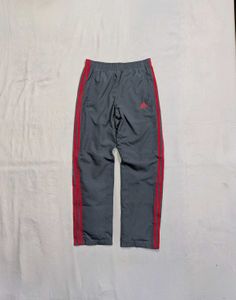 Adidas Grey & Red Striped Track Pants