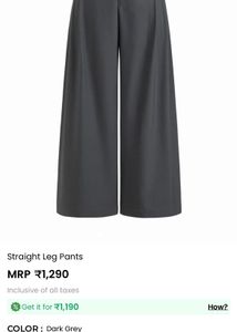 Savana Grey Wide-Leg Trousers