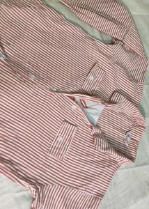 Combo Offer✨ – Striped Shirt Top❤️ + Denim Shorts