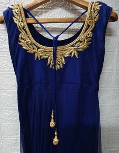 Elegant Blue Anarkali Suit