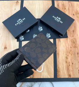 Coach Bifold Wallet WD Money Clipper WITH BOX
