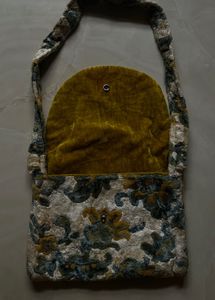 Vintage Floral Velour Sling Bag