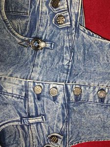Acid Wash Denim dungree Overalls