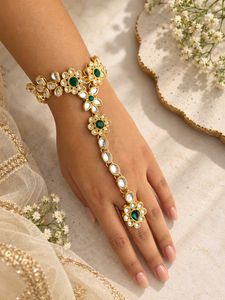 Kundan Exquisite Hand Harness Bracelet