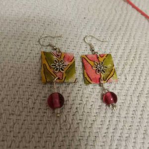 Boho Fabric Necklace &amp; Earring Set