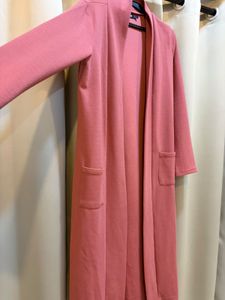 Dusty Rose Longline Cardigan