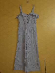 Blue And White Stripe Jumpsuit