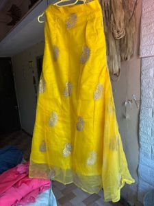 Vibrant Yellow Embroidered Lehenga Choli