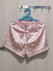 Pink Satin Pajama Top