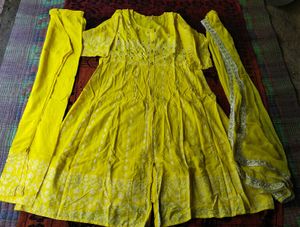 Beautiful Yellow Kurta Set with Dupatta