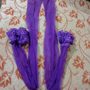 Purple Lace Tights