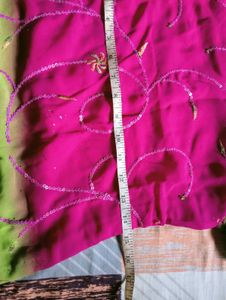 Stunning Pink &amp; Green Lehenga Choli Set